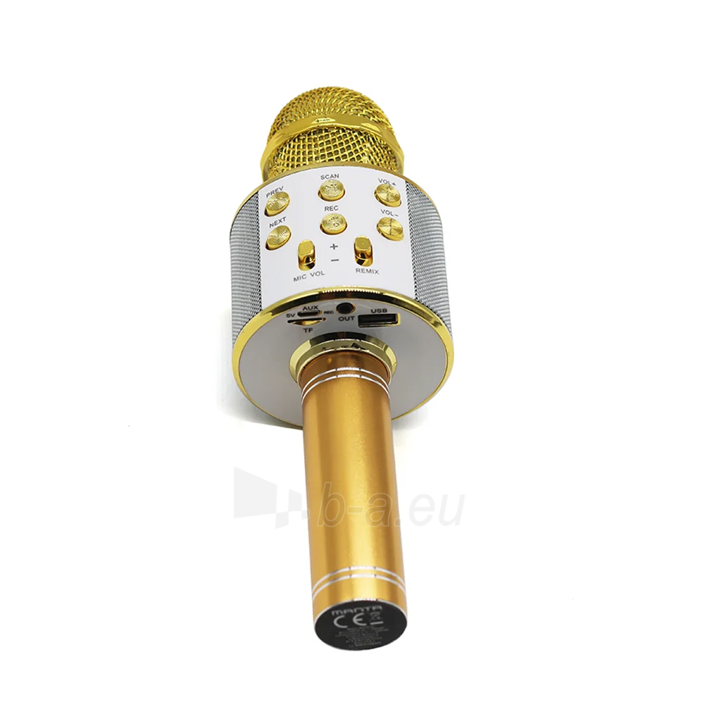 Mikrofonas Manta MIC10-G Gold paveikslėlis 6 iš 10