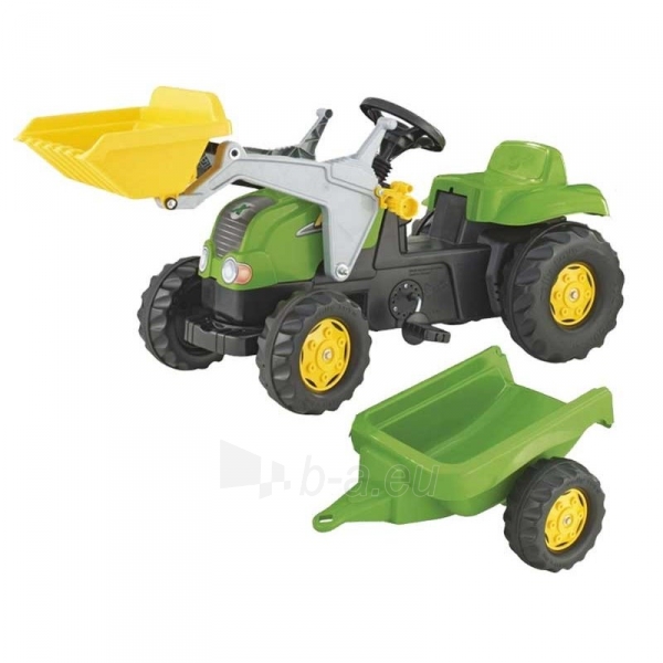 Minamas Traktoriaus Rolly Toys su kaušu ir priekaba 2-5 metai iki 30 kg paveikslėlis 1 iš 1