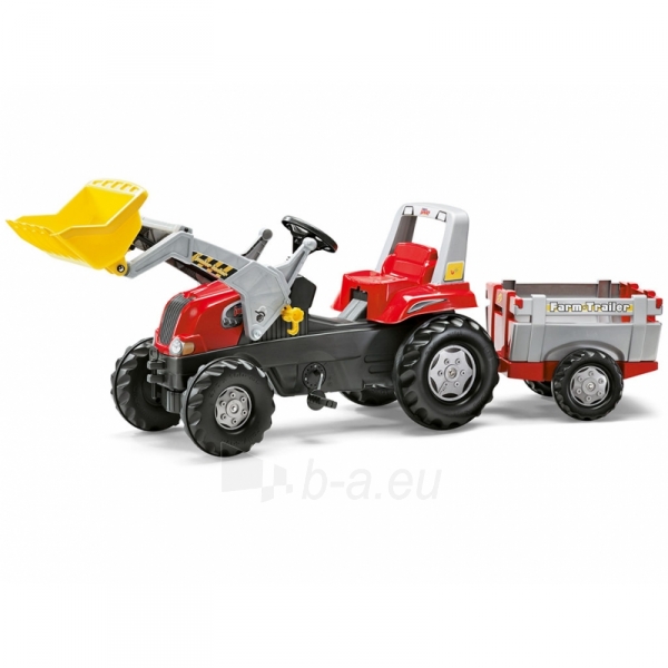 Minamas Traktoriaus Rolly Toys su Priekaba ir Kaušu, 3-8 metai, iki 50 kg. paveikslėlis 1 iš 3