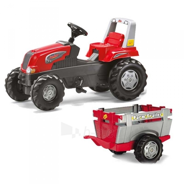 Minamas Traktoriaus Rolly Toys su Priekaba Junior 3-8 m. iki 50kg paveikslėlis 1 iš 2