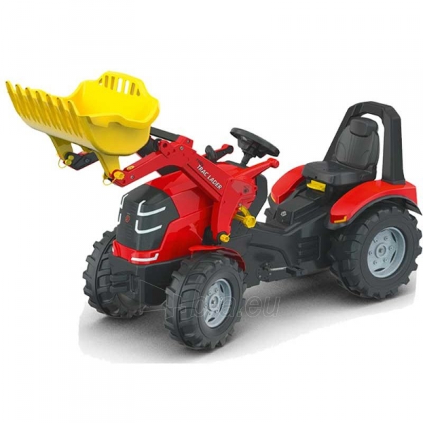 Minamas traktorius su kilnojamu kaušu - Rolly Toys, raudonas paveikslėlis 1 iš 2