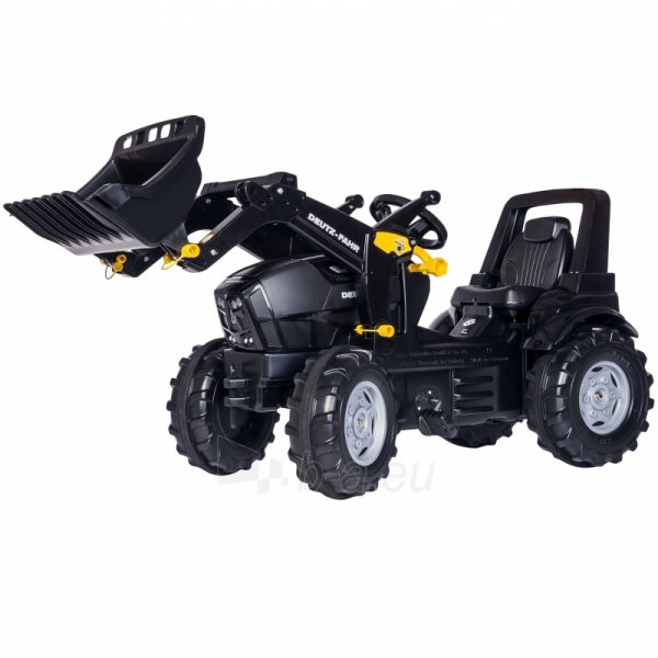 Minamas traktorius su kilnojamu kaušu - Rolly Toys Deutz Fahr, juodas paveikslėlis 1 iš 2