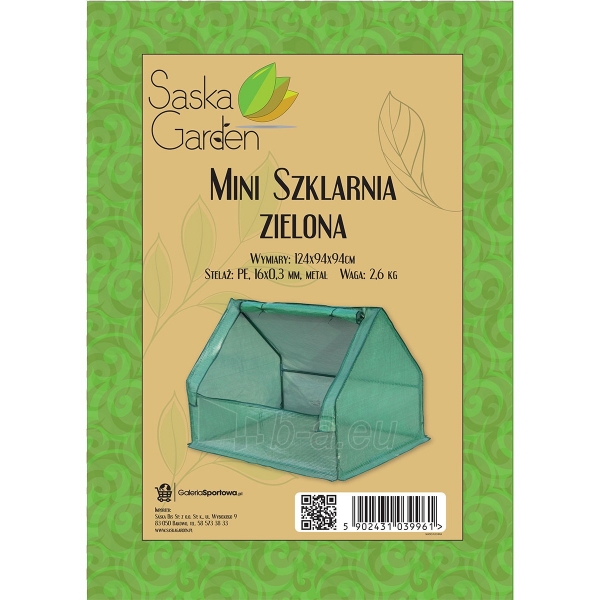 Mini šiltnamis - Saska Garden, 124x94x94, žalias Paveikslėlis 5 iš 5 310820299750