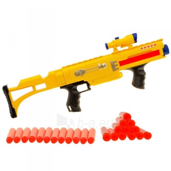 Minkštomis kulkomis šaudantis ginklas, geltonas paveikslėlis 2 iš 4