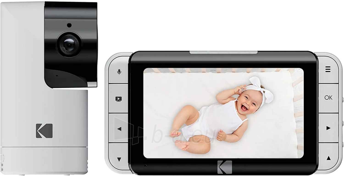 Mobilioji auklė Kodak Cherish C525P Smart Baby Monitor paveikslėlis 1 iš 9