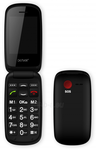 Mobilus telefonas Denver GSP-130 black ENG paveikslėlis 1 iš 2