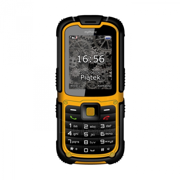 Mobilus telefonas MyMobilais telefons HAMMER 2+ black/orange paveikslėlis 1 iš 4