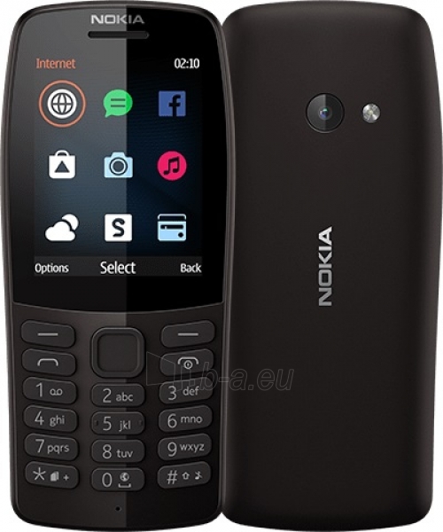 Mobilus telefonas Nokia 210 Dual Sim black paveikslėlis 1 iš 2