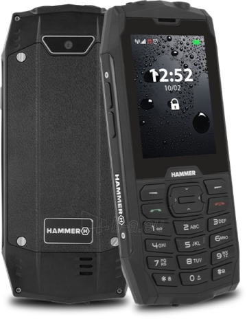 Mobile phone MyPhone Hammer 4 Dual black paveikslėlis 1 iš 2