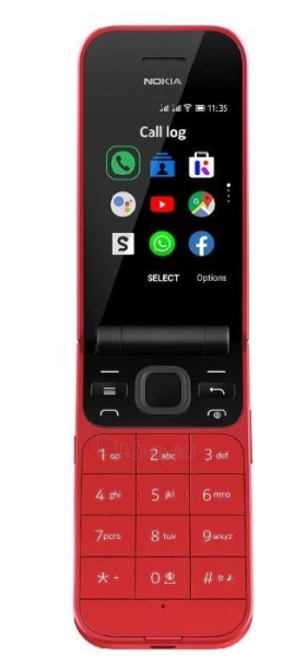 Mobilusis telefonas Nokia 2720 Flip Dual red paveikslėlis 4 iš 6