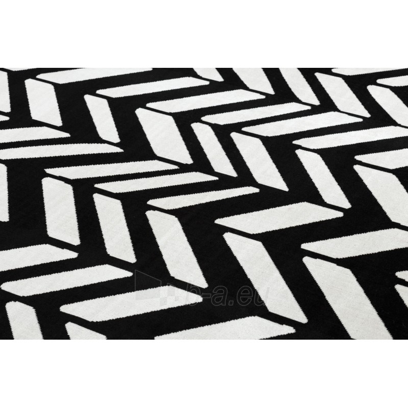 Modernus lauko kilimas su juodais akcentais MUNDO Chevron | 140x190 cm paveikslėlis 5 iš 16
