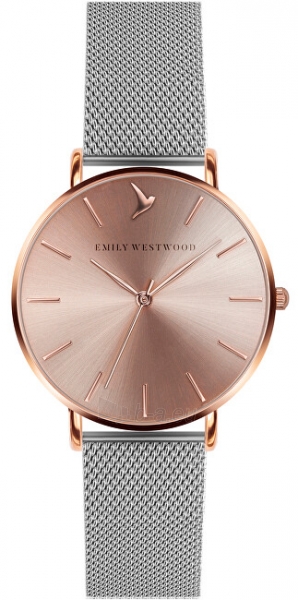 Moteriškas laikrodis Emily Westwood Sunray Silver Mesh LAM-2518S paveikslėlis 1 iš 5