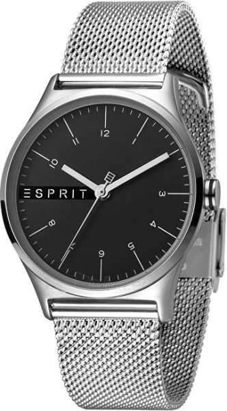 Sieviešu pulkstenis Esprit Essential Black Silver Mesh ES1L034M0065 paveikslėlis 1 iš 10
