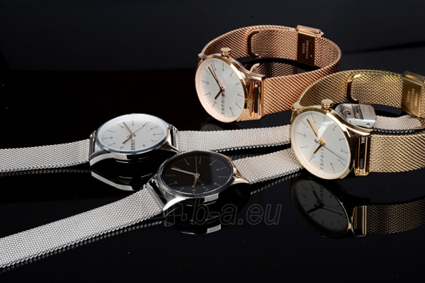 Moteriškas laikrodis Esprit Essential Silver Gold Mesh ES1L034M0075 paveikslėlis 9 iš 10