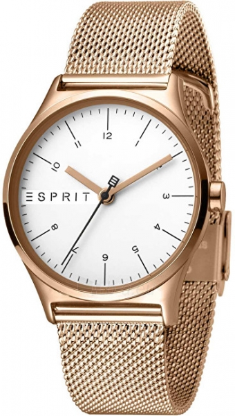 Moteriškas laikrodis Esprit Essential Silver Rose Gold Mesh ES1L034M0085 paveikslėlis 1 iš 10