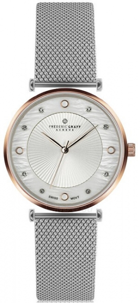 Женские часы Frederic Graff Rose Jungfrau Lychee Silver Mesh FBS-2518 paveikslėlis 1 iš 4