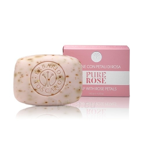 Muilas Erbario Toscano Luxury soap with Argan oil and rose extract (Soap With Rose Petals) 140 g paveikslėlis 1 iš 1