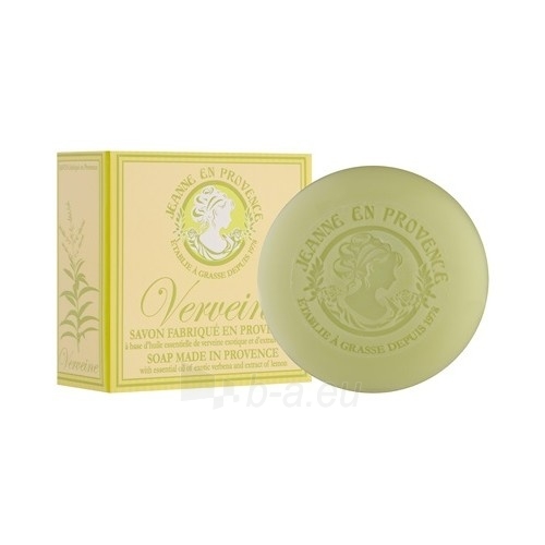 Muilas Jeanne En Provence Luxurious Hydration Soap Verbena and Lemon (Soap Made In Provence With Essential Oil Of Exotic Verbena And Extract Of Lemon) 100 g paveikslėlis 1 iš 1