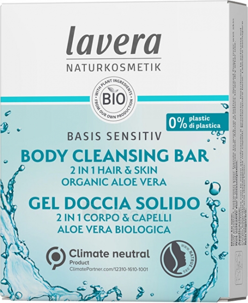 Muilas Lavera Solid soap 2in1 for body and hair Basis Sensitiv ( Body Clean sing Bar) 50 g paveikslėlis 2 iš 2