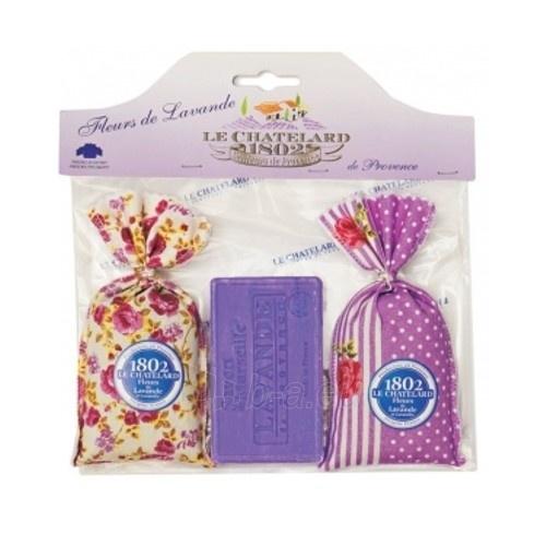 Muilas Le Chatelard Gift set Lavender sachet 2 x 18 g + lavender soap 100 g paveikslėlis 1 iš 1
