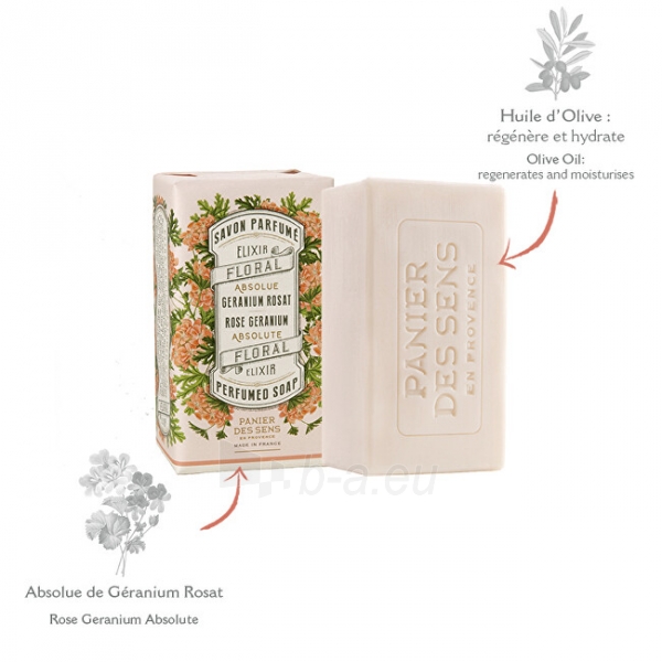Muilas Panier des Sens 3 times finely ground soap Rose and (Perfumed Soap) 150 g paveikslėlis 3 iš 3