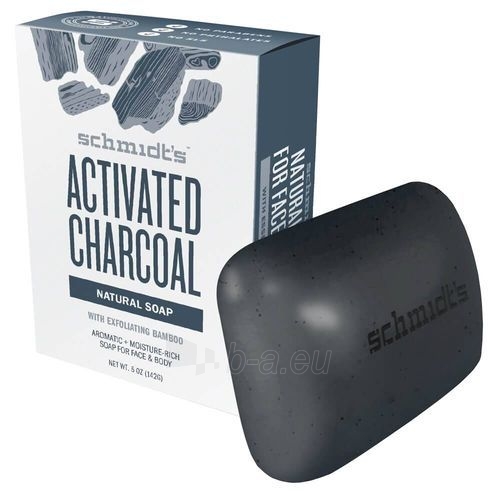 Muilas Schmidt´s Natural Soap Active Charcoal (Bar Soap Active C harcoal) 142 g paveikslėlis 1 iš 1