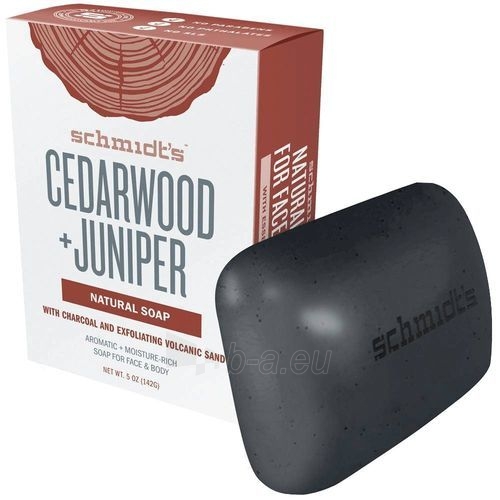 Muilas Schmidt´s Solid soap Cedar Wood + Juniper ( Natura l Soap) 142 g paveikslėlis 1 iš 1