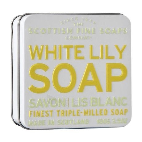 Muilas Scottish Fine Soaps Flower soap in sheet White lilies 100 g paveikslėlis 1 iš 1