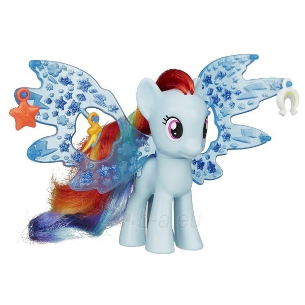 My Little Pony B0671 / B0358 Žaislas ponis Rainbow Dash su stebuklingais sparnais paveikslėlis 2 iš 2