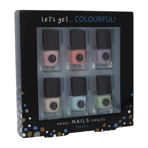 Nagų lakų rinkinys 2K Let´s Get Colourful! Pastels Nail Polish Cosmetic 5ml paveikslėlis 1 iš 1