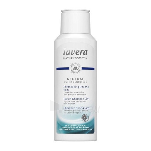 Natūralus dušo šampūnas kūnui ir plaukams Lavera 2 in 1 Neutral Ultra Sensitive 200 ml paveikslėlis 1 iš 1