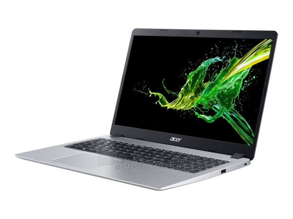 Nešiojamas kompiuteris Acer Aspire 5 15.6/AMD Ryzen3 3200U/4GB/SSD 128GB/W10 pure silver (A515-43-R19L) paveikslėlis 1 iš 3