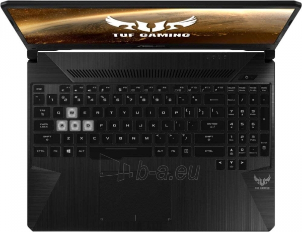 Nešiojmas kompiuteris Asus FX505G Gaming 15.6/i5-9300H/BGA /8GB/SSD 512GB/FHD WV/W10 64BIT black(FX505GT-BI5N7) paveikslėlis 2 iš 5