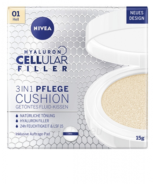 Nivea Caring makeup in 3 in 1 sponge Cellular Filler 15 g 01 Light paveikslėlis 6 iš 6