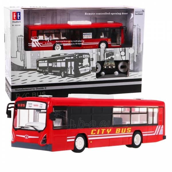 Nuotoliniu būdu valdomas autobusas, raudonas paveikslėlis 1 iš 7
