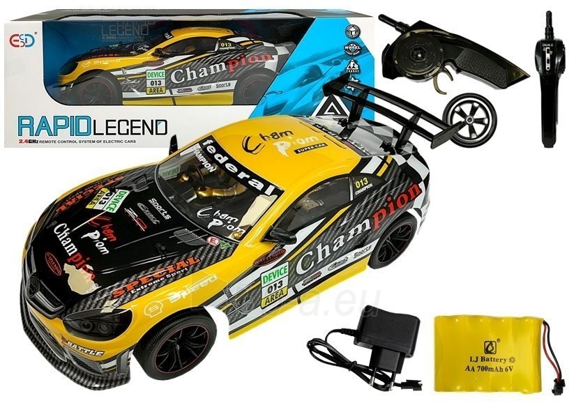 Nuotoliniu būdu valdomas automobilis "Rapid Legend Champion", geltonas paveikslėlis 1 iš 7