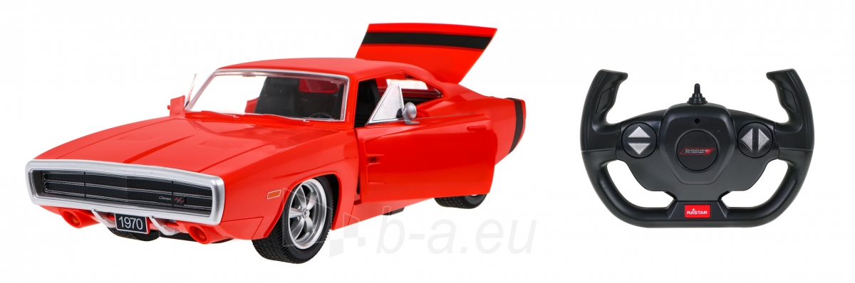 Nuotoliniu būdu valdomas automobilis Dodge Charger, 1:16, raudonas paveikslėlis 8 iš 9