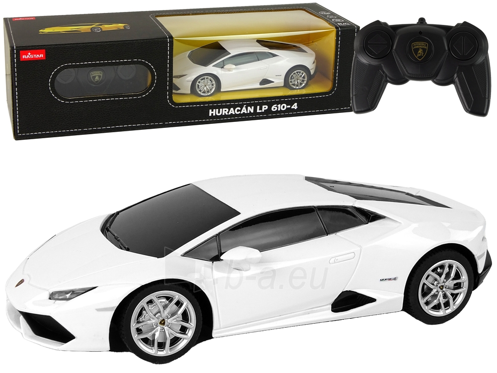 Nuotoliniu būdu valdomas automobilis Lamborghini Huracan, 1:24, baltas paveikslėlis 1 iš 7