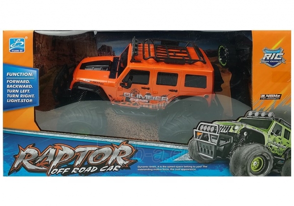 Nuotoliniu būdu valdomas automobilis Raptor Off Road, oranžinis paveikslėlis 7 iš 7