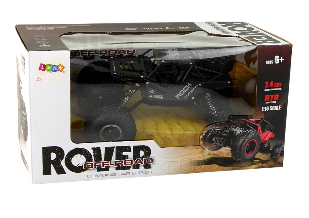 Nuotoliniu būdu valdomas automobilis Rover, 1:16, juodas paveikslėlis 4 iš 6