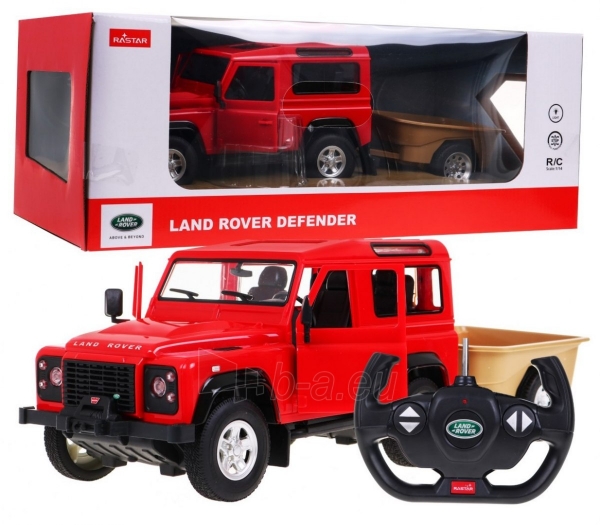 Nuotoliniu būdu valdomas “Land Rover 1:14”, raudonas paveikslėlis 1 iš 8