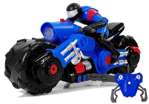 Nuotoliniu būdu valdomas motociklas Motor Drift, mėlynas paveikslėlis 5 iš 6