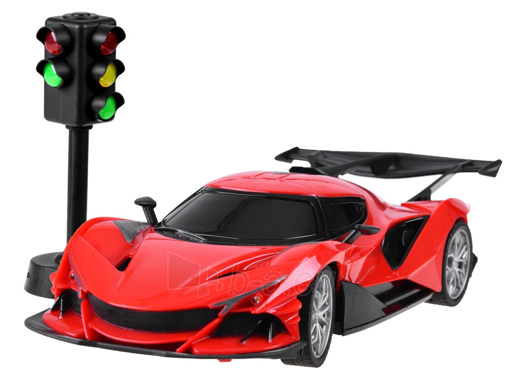 Nuotoliniu būdu valdomas sportinis automobilis, raudonas HRRC0589-CZ paveikslėlis 8 iš 10