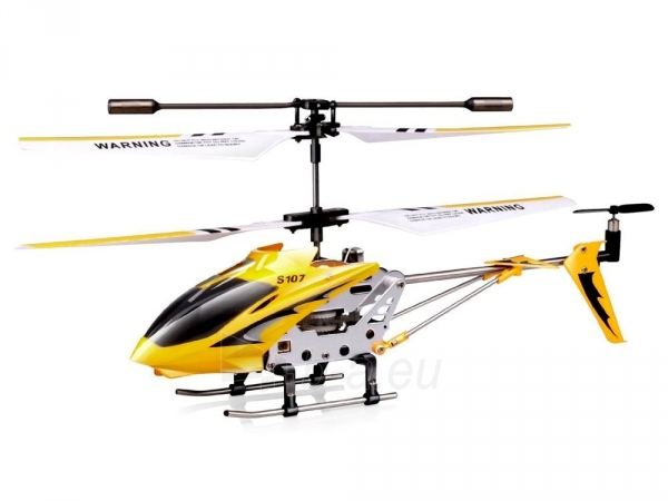 Nuotoliniu būdu valdomas sraigtasparnis "Syma S107G", geltonos spalvos paveikslėlis 11 iš 12