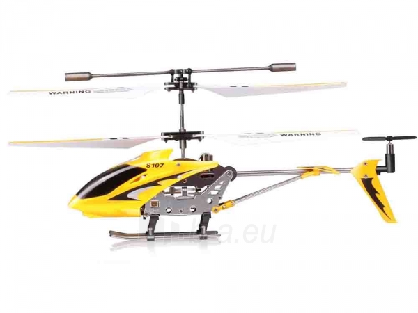 Nuotoliniu būdu valdomas sraigtasparnis "Syma S107G", geltonos spalvos paveikslėlis 6 iš 12