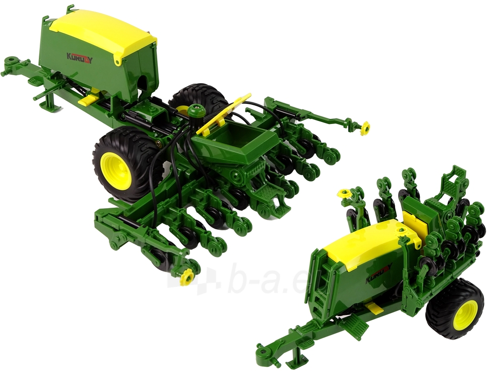 Nuotoliniu būdu valdomas traktorius su priedais, 1:24, mėlynas paveikslėlis 3 iš 6