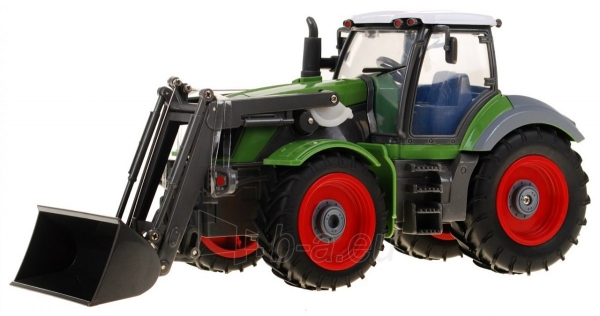 Nuotoliniu būdu valdomas traktorius su priekaba 1:28, žalias ir raudonas paveikslėlis 2 iš 6
