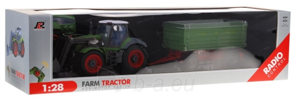 Nuotoliniu būdu valdomas traktorius su priekaba 1:28, žalias paveikslėlis 4 iš 11