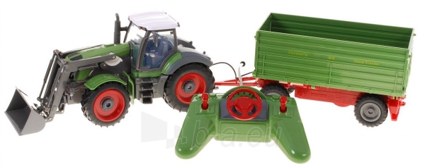 Nuotoliniu būdu valdomas traktorius su priekaba 1:28, žalias paveikslėlis 3 iš 11