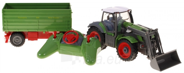 Nuotoliniu būdu valdomas traktorius su priekaba 1:28, žalias paveikslėlis 2 iš 11